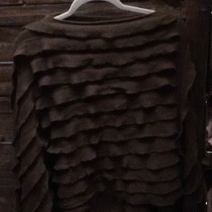 Dark brown poncho one size sweater